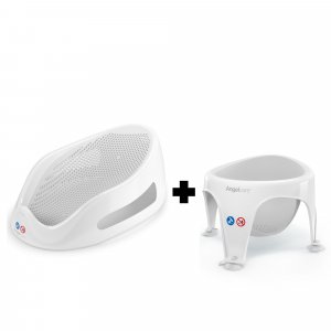 Transat de bain gris et anneau de bain gris Angelcare