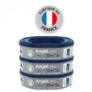 Lot de 3 recharges octogonales pour poubelle dress up Angelcare