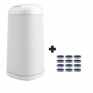 Poubelle à couches dress up + recharges par 12 Angelcare