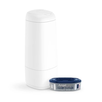 ANGELCARE Poubelle à couches angelcare dress up blanche xl avec 1 recharge