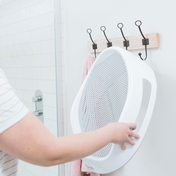 Transat de bain bébé blanc/gris Angelcare