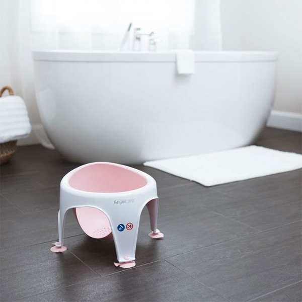 Anneau de bain bébé blanc/rose Angelcare