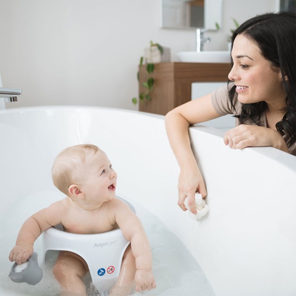 Anneau de bain bébé blanc/gris Angelcare