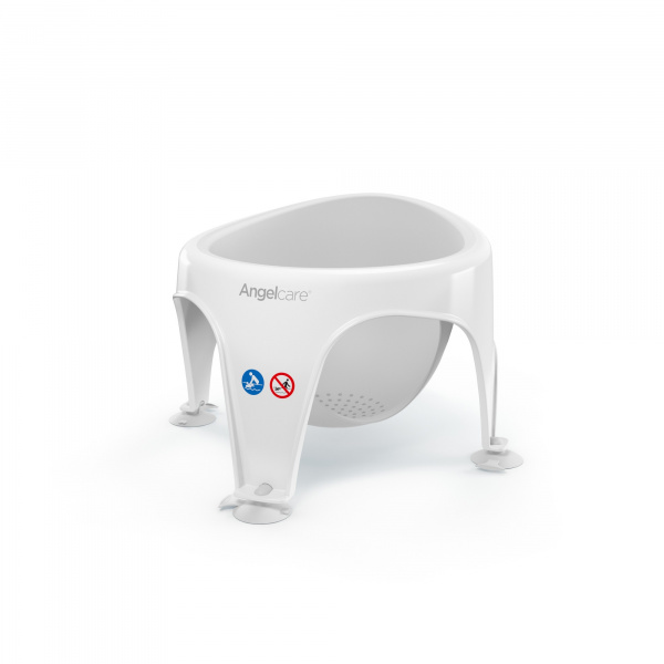 Transat de bain fit rose et anneau de bain gris Angelcare