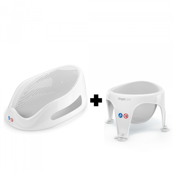 Transat de bain gris et anneau de bain gris Angelcare