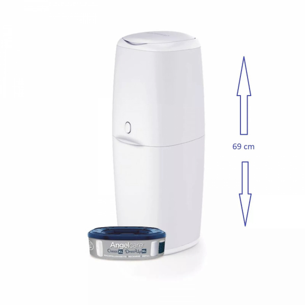 Poubelle à couches classic xl avec 1 recharge octogonale Angelcare