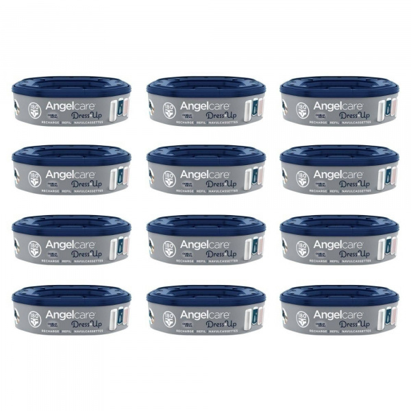 Poubelle à couches dress up + recharges par 12 Angelcare