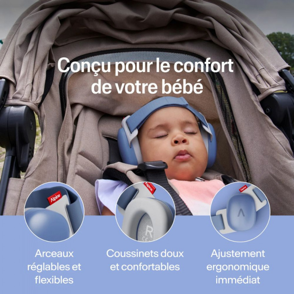 Casque antibruit pour enfants muffy - bleu Alpine