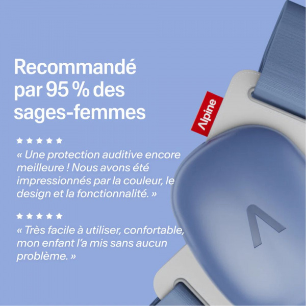 Casque antibruit pour enfants muffy - bleu Alpine