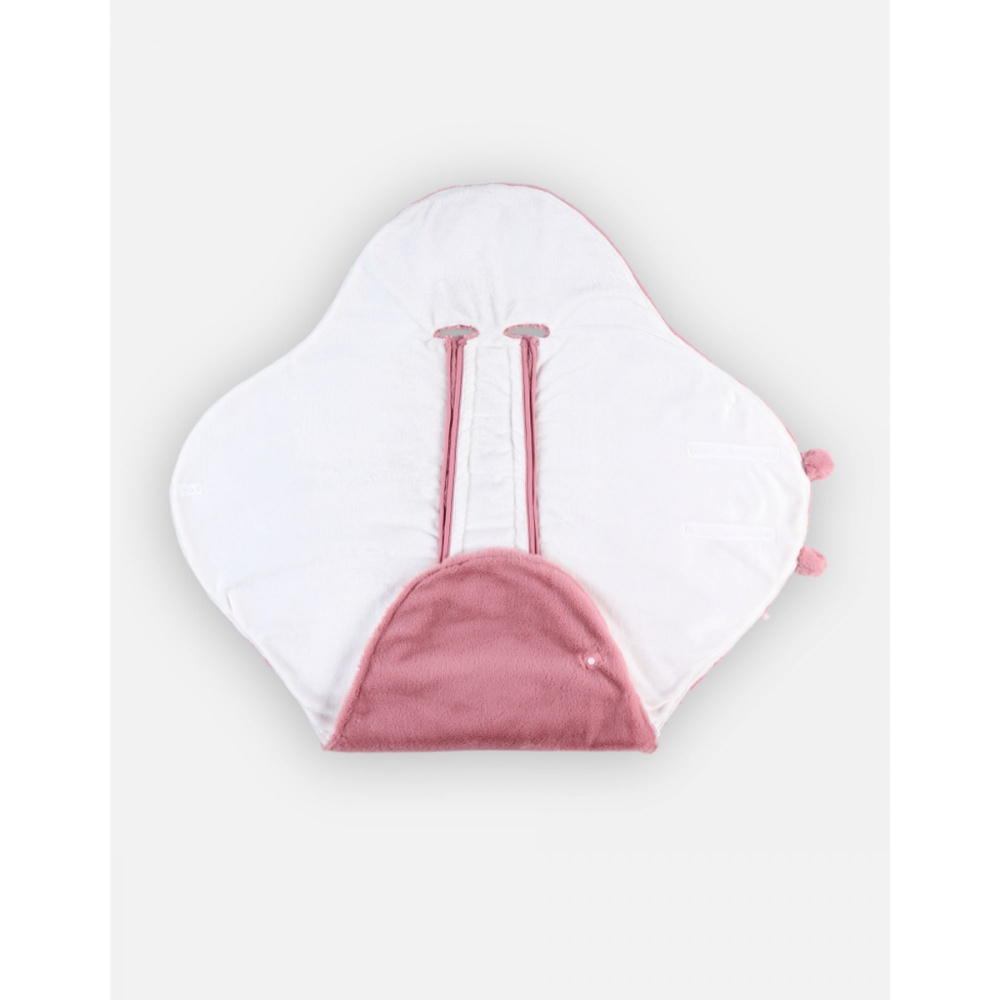 Couverture nomade - Feuillage rose