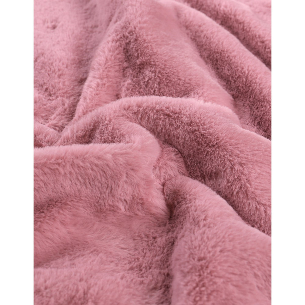 Couverture nomade - Feuillage rose