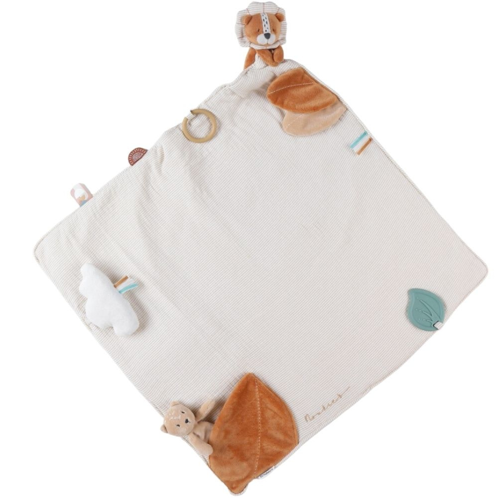Couverture d'éveil en mousseline de coton lion de Noukies sur allobébé
