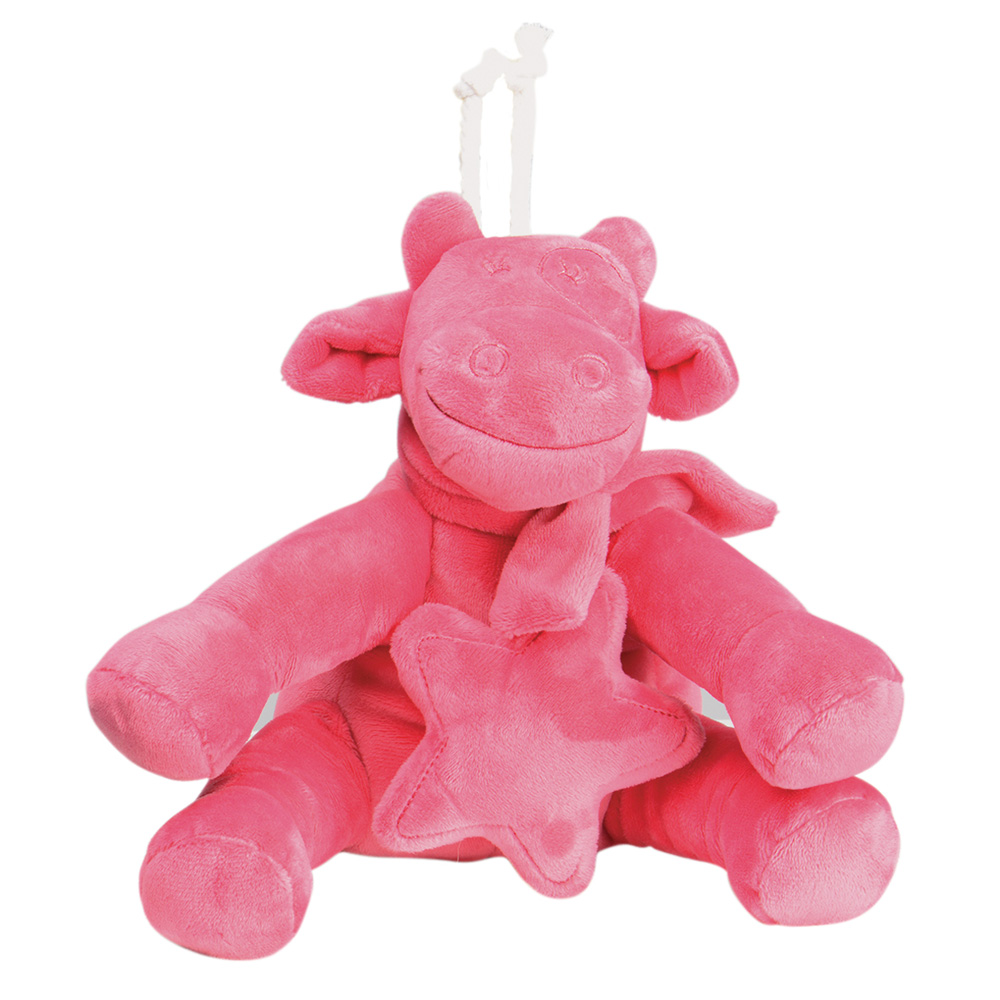Peluche bébé musicale lola framboise de Noukies sur allobébé