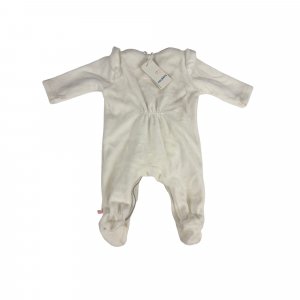 Les imparfaits - pyjama bébé en velours kendi écru 0 mois Noukies