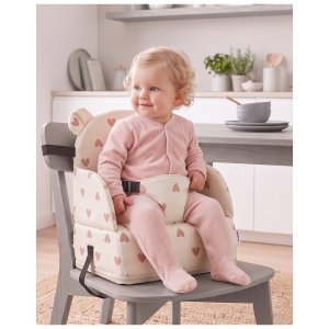 Rehausseur de chaise bébé pliable et imperméable coeurs Noukies