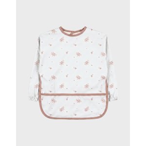 Lot de 2 bavoirs imperméables à manches et poche récupératrice fleurs d'antan Noukies