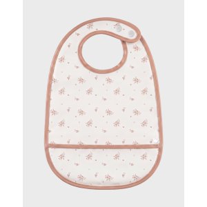 Lot de 3 bavoirs imperméables et poche récupératrice coeurs Noukies
