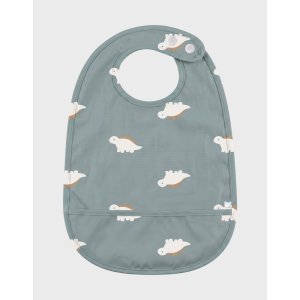 Lot de 3 bavoirs imperméables et poche récupératrice dinos Noukies