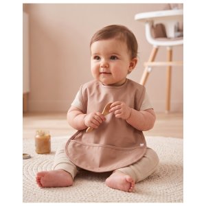 Lot de 3 bavoirs imperméables et poche récupératrice eléphants Noukies