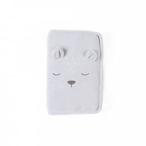 Protège carnet de santé kendi en veloudoux gris Noukies