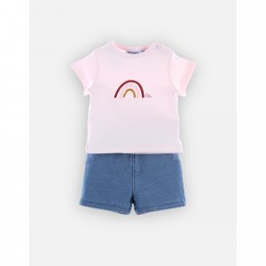 Ensemble short et tee-shirt rose - 1 mois Noukies