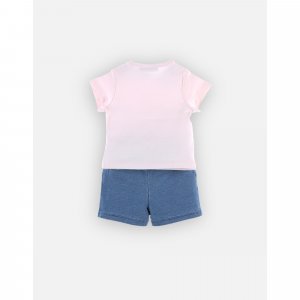 Ensemble short et tee-shirt rose - 1 mois Noukies