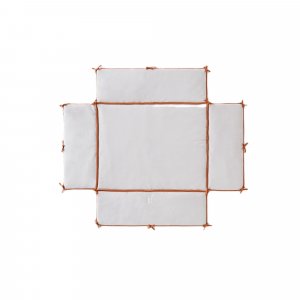 Tapis de parc avec bords en veloudoux 75 x 95cm babou&kendi écru Noukies