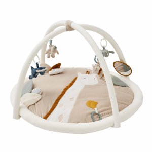 Tapis d'éveil girafe tiga en veloudoux beige Noukies