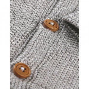 Gilet maille gris chiné 6 mois Noukies