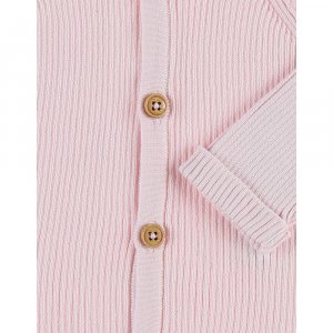 Gilet maille rose pâle 9 mois Noukies
