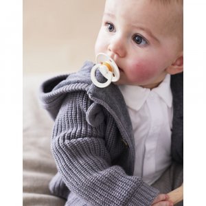 Gilet en maille gris foncé 9 mois Noukies