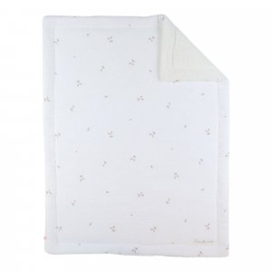 Couverture en tricot 75x100cm blanc Noukies