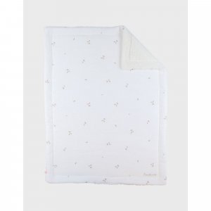 Couverture en tricot 75x100cm blanc Noukies