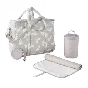 Sac à langer mousseline bio gris clair