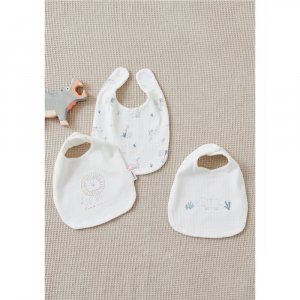Lot de 3 bavoirs jersey savane - mix and match Noukies