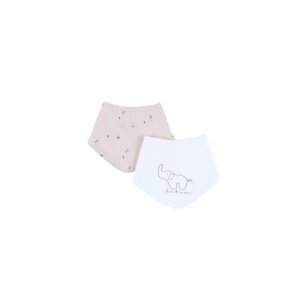 Lot de 2 bavoirs bandana comlombes du bonheur Noukies