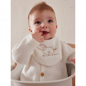 Lot de 2 bavoirs bandana comlombes du bonheur Noukies