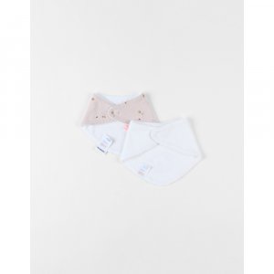 Lot de 2 bavoirs bandana comlombes du bonheur Noukies