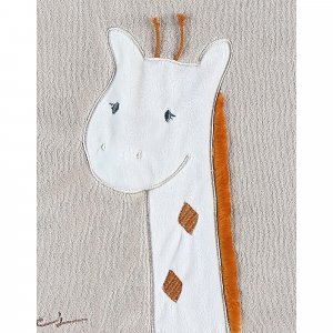 Bavoir bébé girafe beige Noukies