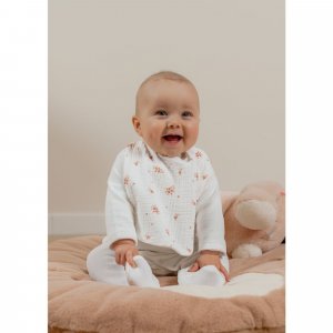 Lot de 3 bavoirs, mousseline de coton bio et éponge Noukies