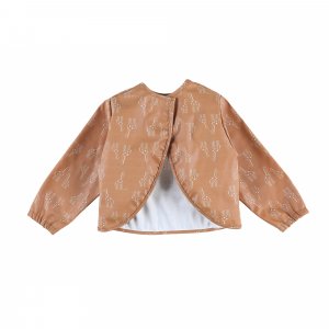 Bavoir tablier ocre motif girafe Noukies