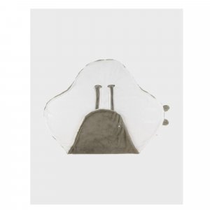 Couverture promenade fausse fourrure bébé kaki mix and match Noukies