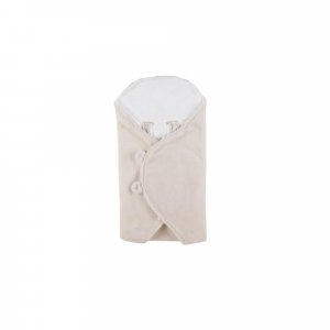 Couverture promenade fausse fourrure bébé beige mix and match Noukies