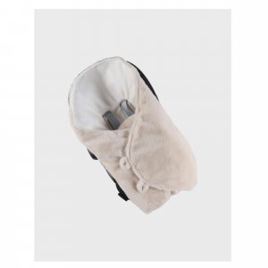 Couverture promenade fausse fourrure bébé beige mix and match Noukies