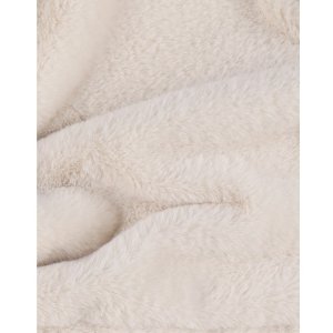 Couverture nomade en fausse fourrure beige Noukies