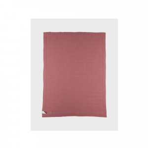 Couverture tricot bébé rouge 75 x 100 mix and match Noukies