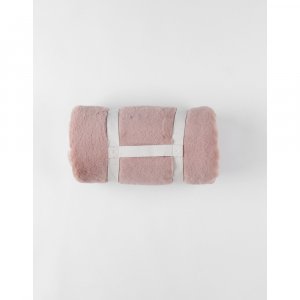 Couverture bébé 75 x 100 cm poil long ouatiné rose - mix and match Noukies