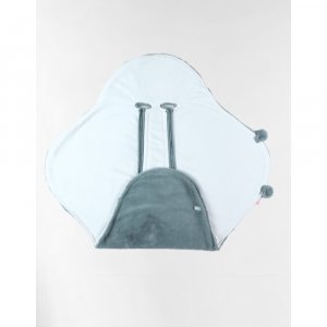 Couverture promenade poil long bleu - mix and match Noukies