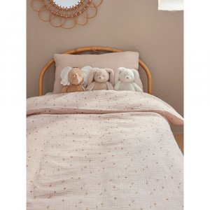 Housse de couette bali, moka & snow 100 x 140 cm Noukies