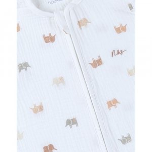 Gigoteuse été 70 cm en mousseline de coton - elephants Noukies